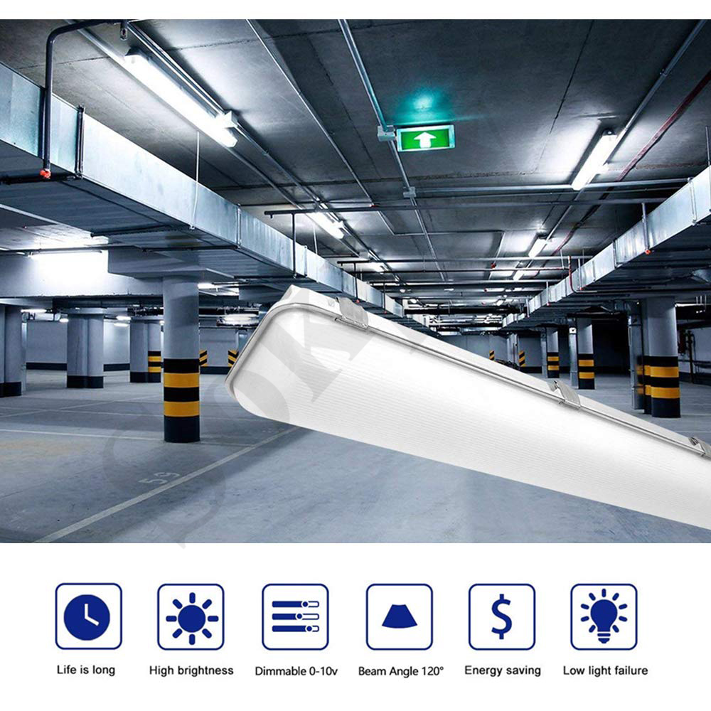 LED 4FT Vapor Proof Shop Light 25W/35W/48W Watts Tunable Ran