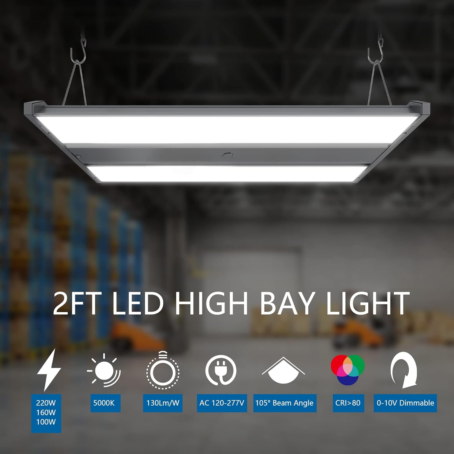 2FT LED High Bay Shop Light 220W